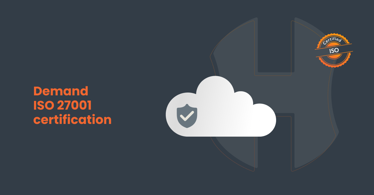 Cloud with ISO 27001 certification