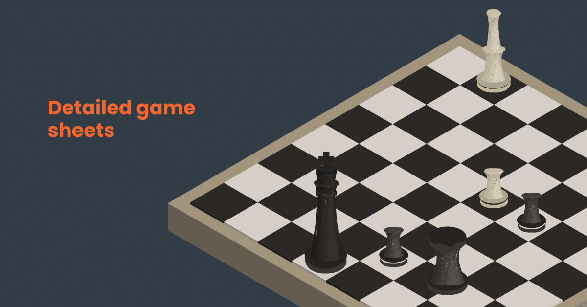 Generate detailed game sheets on the software