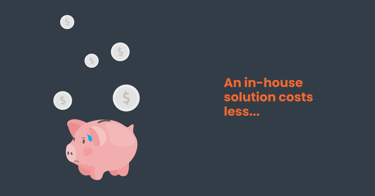 cost of a customized solution developed in-house