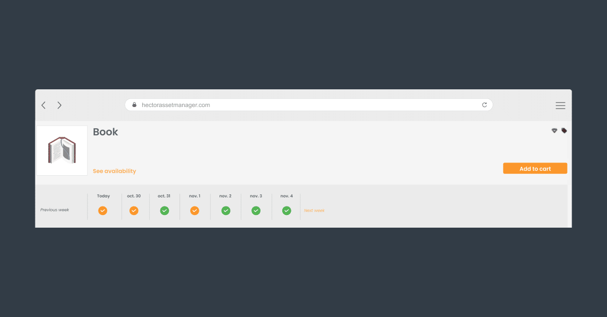 Book availability management software