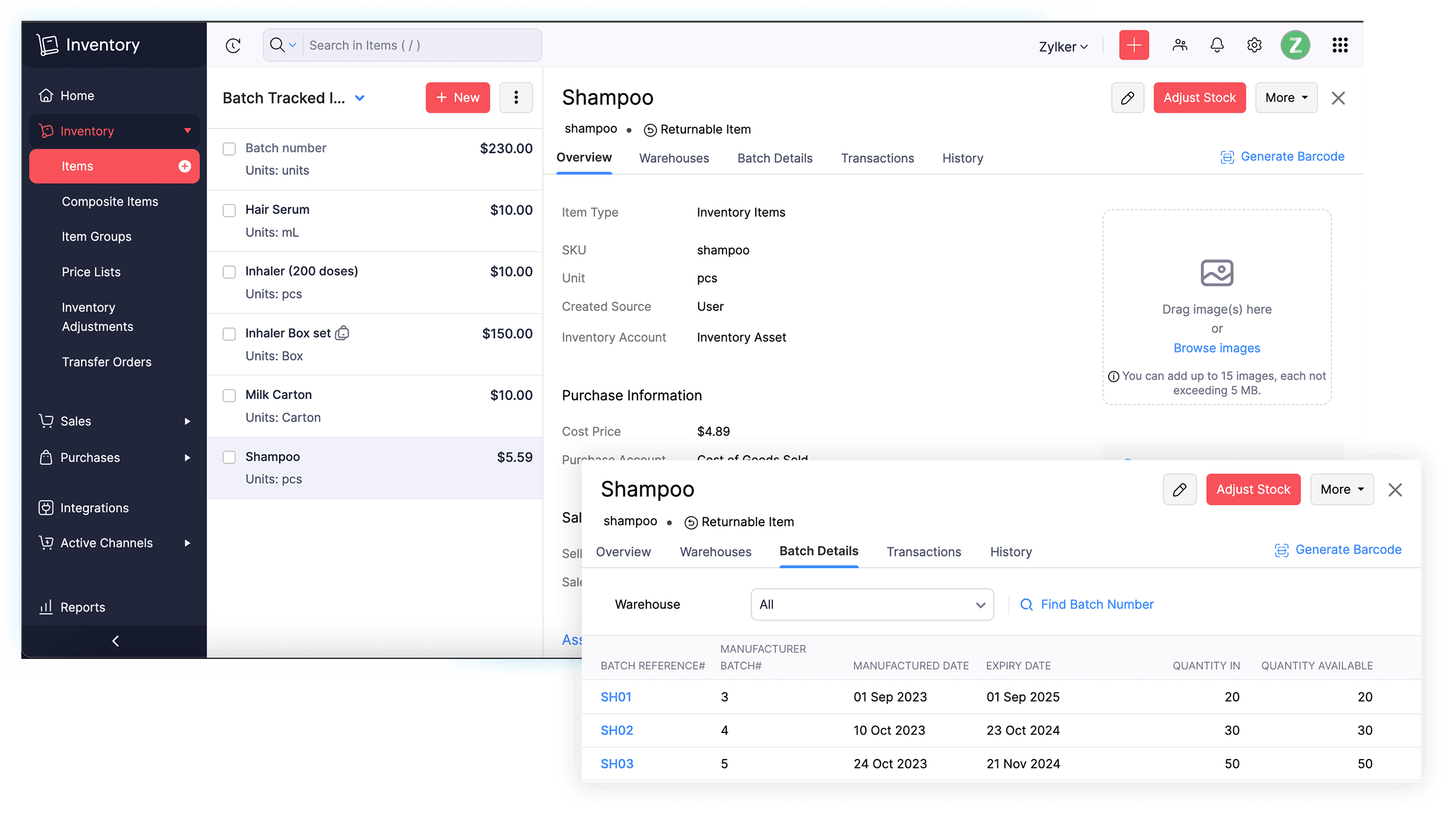 zoho inventory