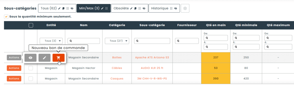 Bon de commande