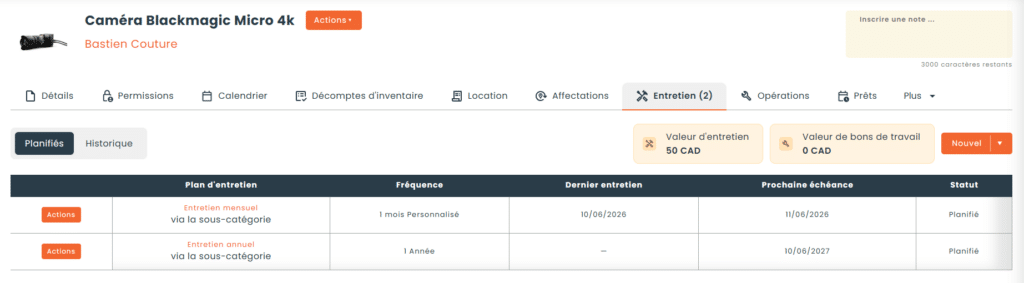 Entretien