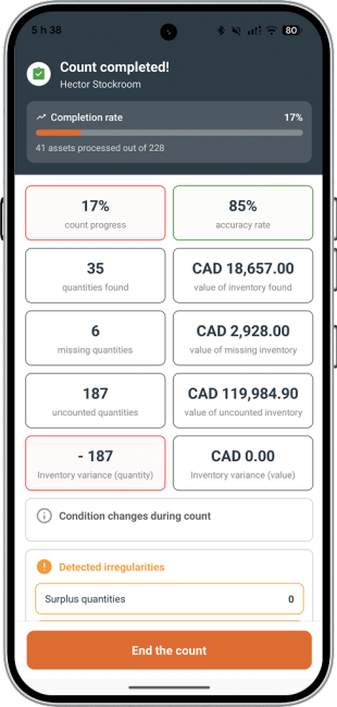 Inventory reconciliation