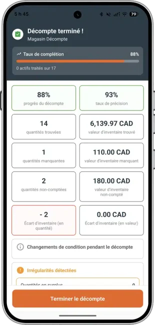 Décompte mobile